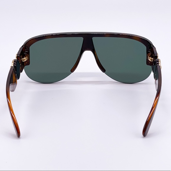 NEW VERSACE VE4391 5317/71 HAVANA SHIELD UNISEX SUNGLASSES VERSACE VE 4391 main image 5